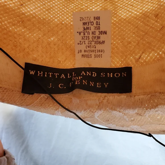 Whittall & Shon Chic Lace  Women's Straw Hat with Floral Accents - Picture 4 of 10